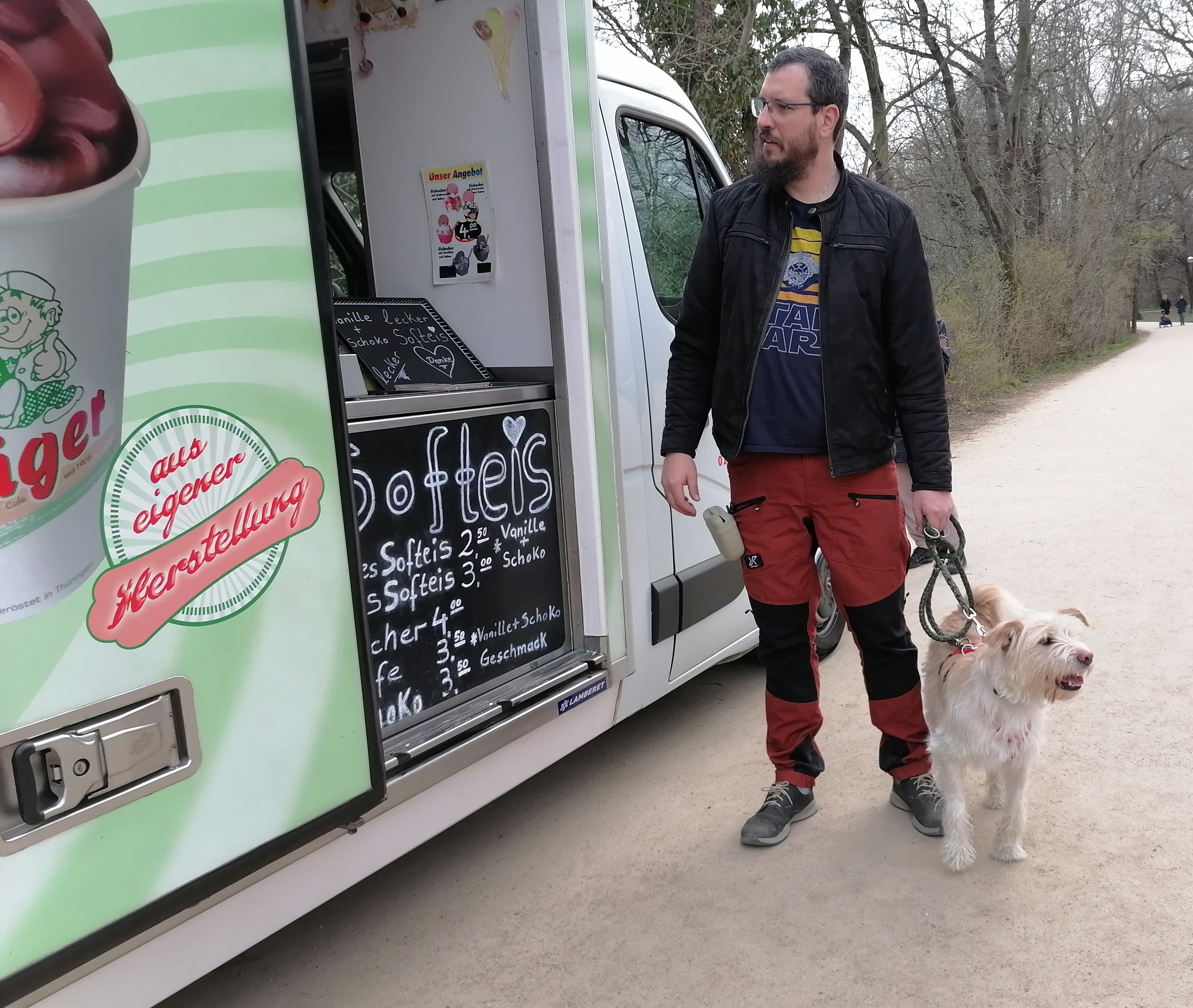 Eisholen mit Hund